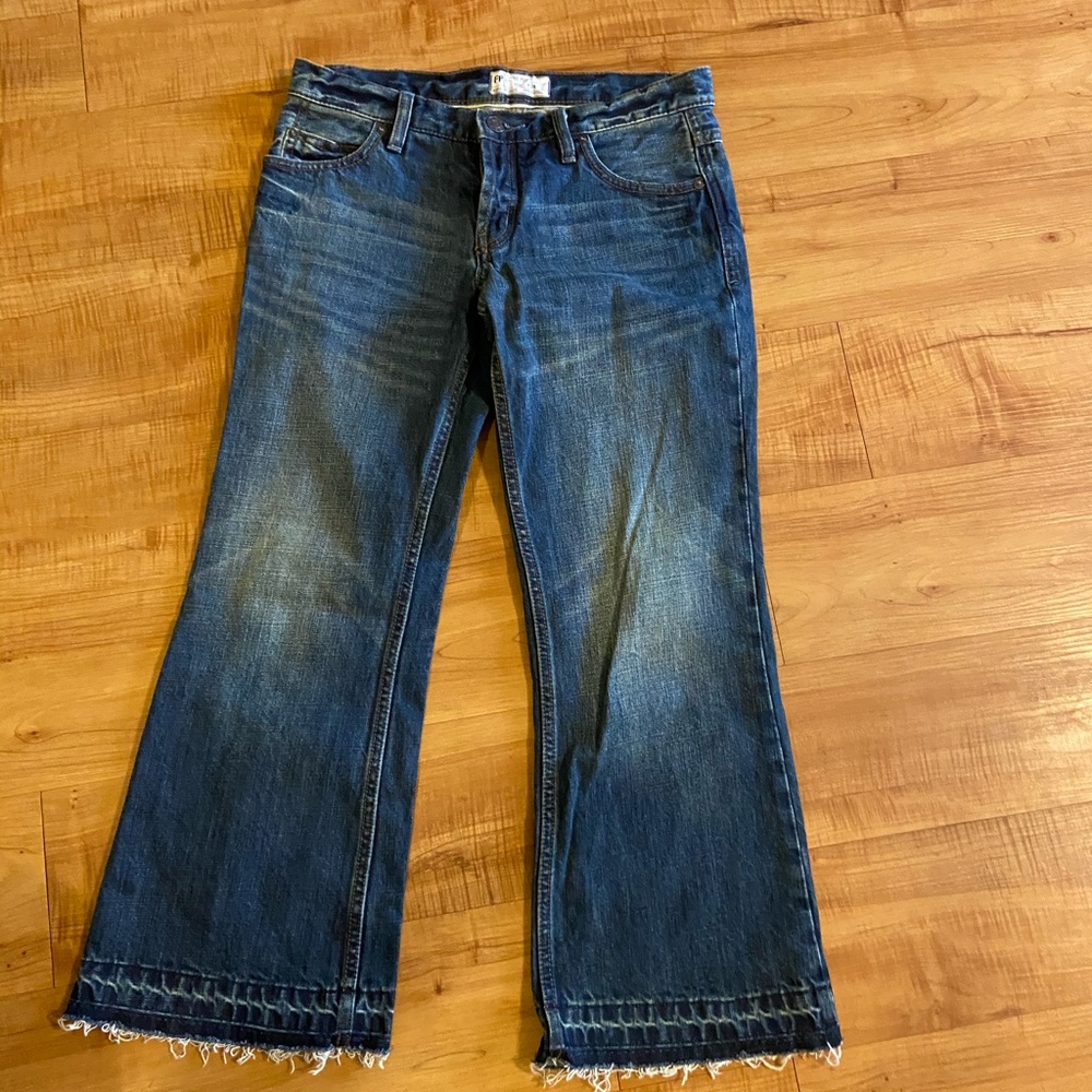 Free People raw hem Chelsea crop jeans pants 26